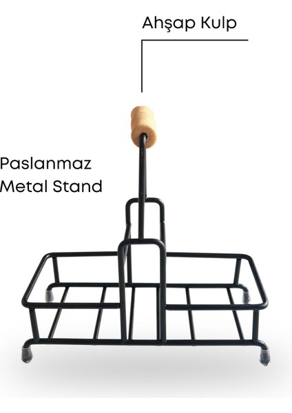 Tekno Trust Metal Standlı Krom Detaylı Banyo Seti - Beyaz- Sıvı Sabunluk Katı Sabunluk Diş Fırçalık