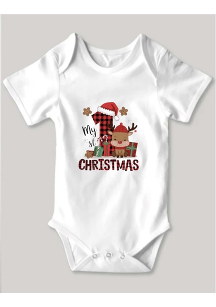Noel Mucizesi! Özel Tasarım Bebek Body Beyaz