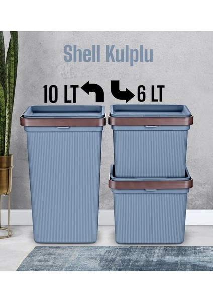 Tekno Trust 3 Parça Set Shell Kulplu 2 Boy Çocuk Odası Kıyafet ve Çamaşır Sepeti Oyuncak Kutusu