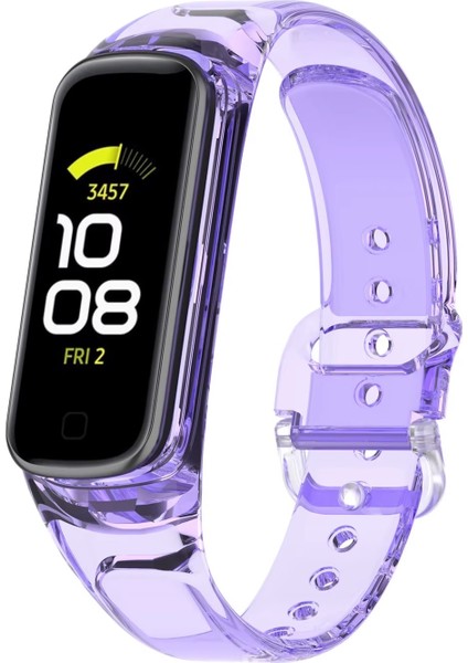 Samsung Galaxy Fit 2 (SM-R220) Uyumlu Renkli Şeffaf Silikon Kordon Kayış
