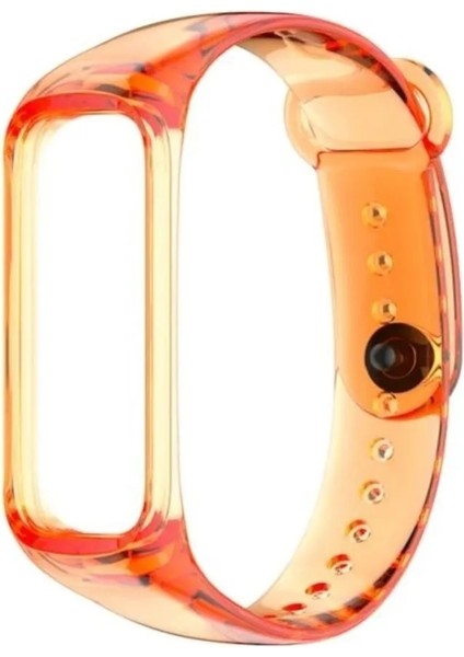Samsung Galaxy Fit 2 (SM-R220) Uyumlu Renkli Şeffaf Silikon Kordon Kayış