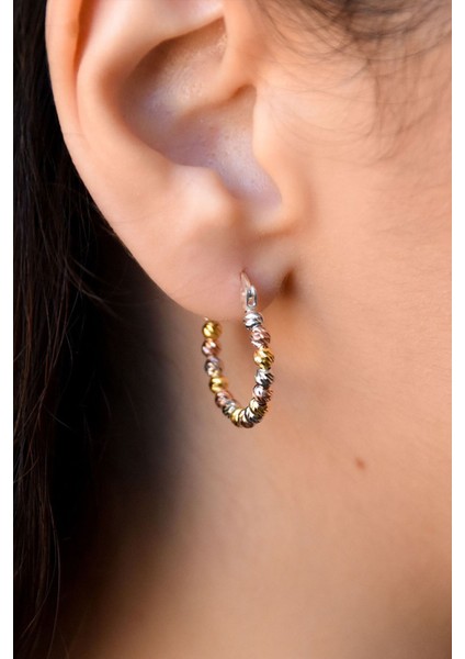 Tekno Trust Kadın Dorika Top 925 Ayar Gümüş Küpe