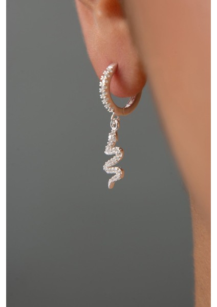 Tekno Trust Kadın Yılan Model 925 Ayar Gümüş Küpe fiyatları