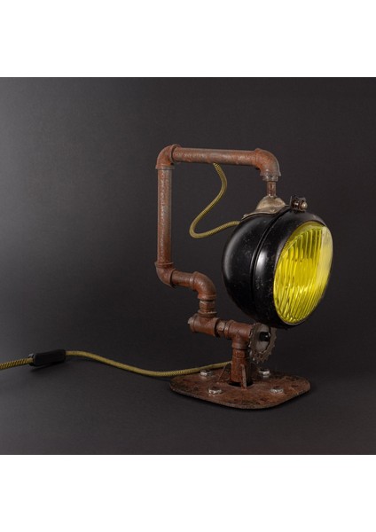 Vintage Retro Endüstriyel Tarzda Metal Masa Lambası - Modern ve Rustik Masa Üstü Aydınlatma - 10