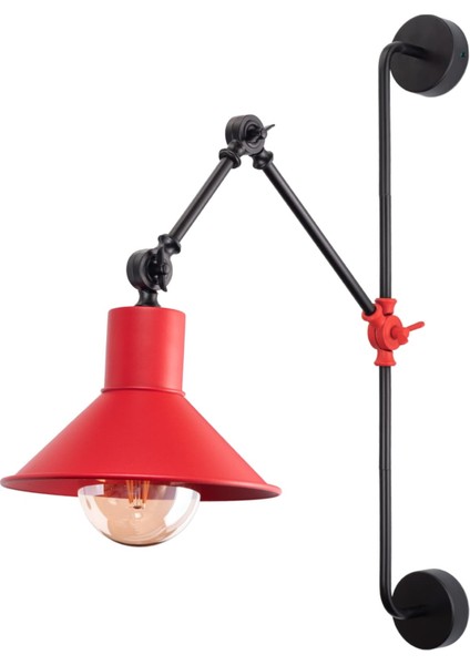 Vintage Retro Endüstriyel Tarzda Metal Duvar Lambası - Modern ve Rustik Masa Üstü Aydınlatma - 16