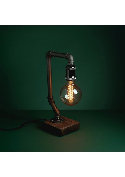 Vintage Retro Endüstriyel Tarzda Metal Masa Lambası - Modern ve Rustik Masa Üstü Aydınlatma - 3