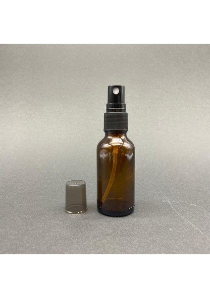 30 ml Kahverengi Spreyli Şişe, 12 Adet, Ecza Şişesi, Boş Cam Şişe