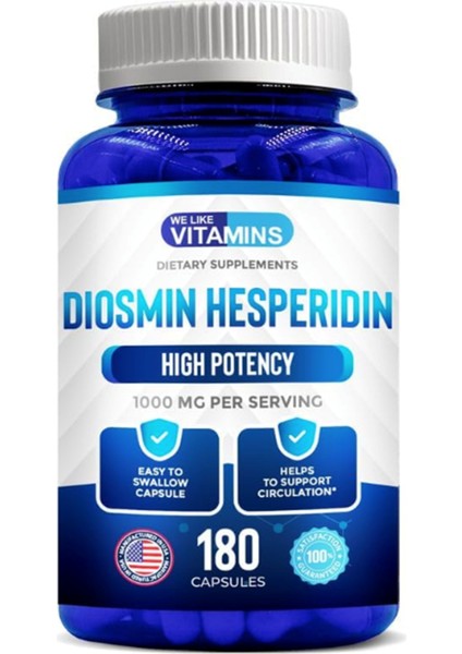 Diosmin Hesperidin 1000mg – 180 Capsules – 90 Day Supply.usa