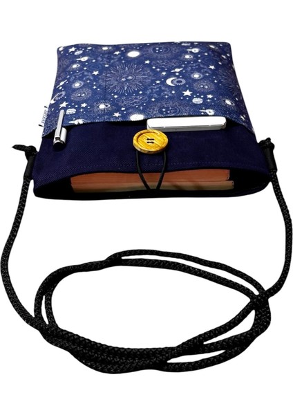 Askılı - Kitap / Tablet / Ebook Çantası – Çıkarılabilir Askı ( Celestial , Ay , Güneş , Astroloji ) indirimleri