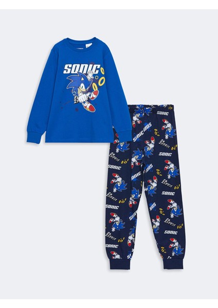 Lcw Bisiklet Yaka Sonic Baskılı Uzun Kollu Erkek Çocuk Pijama TAKIMI_8684146442829_5-6 Yaş