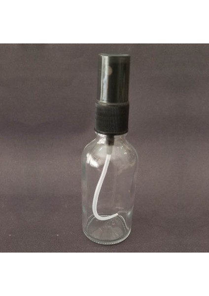 30 ml Şeffaf Cam Şişe, Spreyli Şişe, 12 Adet, Ecza Şişesi, Boş Cam Şişe
