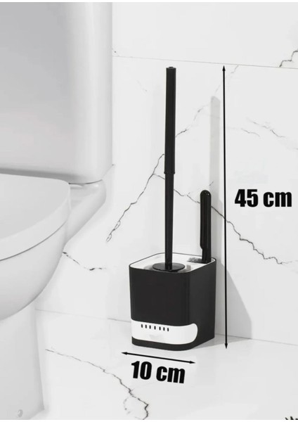 2'li Su Akıtmayan Yapışkanlı Banyo Wc Temizleme Seti,kahverengi