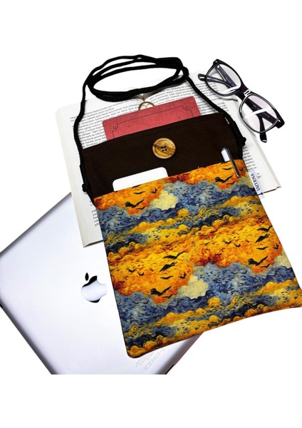 Askılı - Kitap / Tablet / Ebook Çantası – Çıkarılabilir Askı ( Van Gogh Tabloları Kolaj ) fiyatları