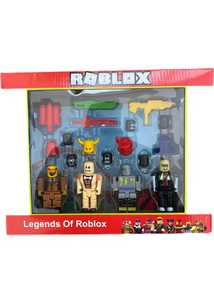 Roblox 4 Karakterli Aksesuarlı Figür Oyuncak 18 Parça