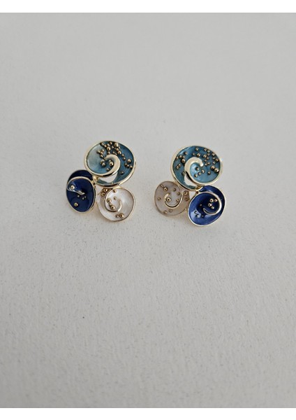 Mavi Sarmal Küpe modelleri