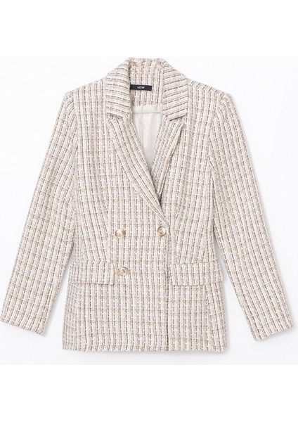 Ekose Kadın Tüvit Blazer CEKET_8684681918919_S