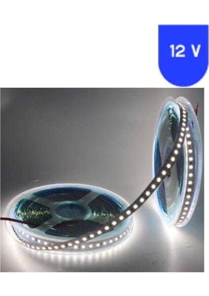 12 Volt 5 mm 2835 Smd 4000K Naturel Beyaz Iç Mekan 120 Ledli 5 Metre Şerit LED