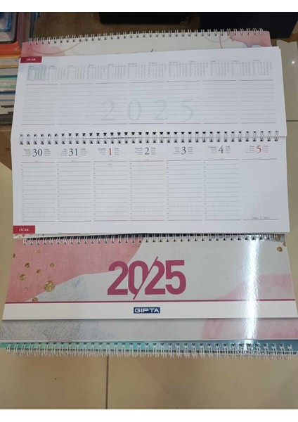 Tekno Trust Masa Üstü Takvim 2025 Haftalık 12*33CM Ebatında
