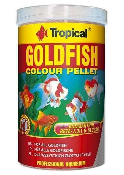 Goldfish Colour Pellet Japon Balıkları Için Renklendirici Pellet Balık Yemi 250 ml 90 gr