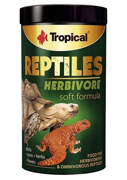 Reptiles Herbivore Soft Otobur ve Omnivor Sürüngenler Için Yem 250 ml 65 gr