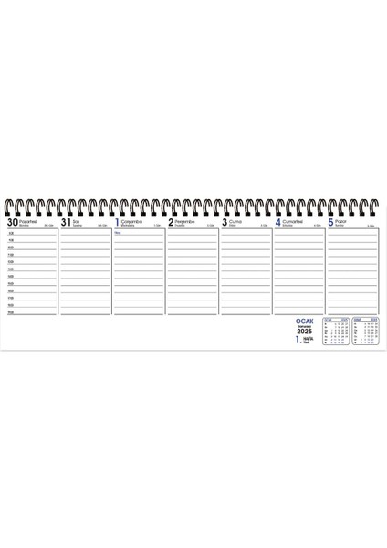 Tekno Trust 2025-AJ-65 12*33,5 Spr.haftalık Masa Ajandası-Lacivert fiyatları