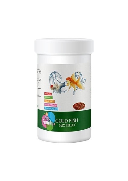 Gold Fish Mix Granül Japon Balığı Yemi 250 ml