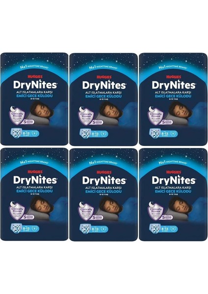 Erkek Emici Gece Külodu 8-13 Yaş 30-48 kg 9lu x 6 Adet