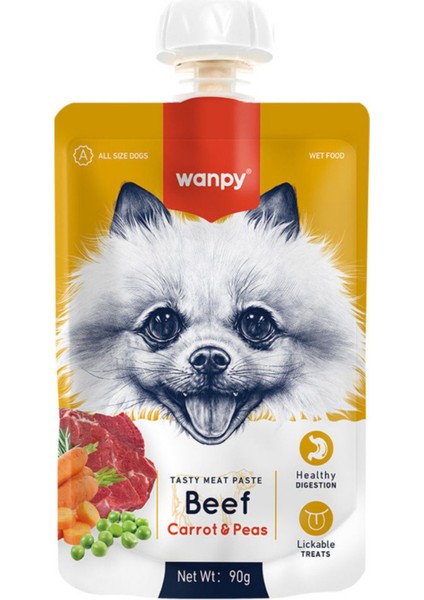 Sığır Etli ve Havuçlu Ezme Köpek Ödül Maması 90GR - 12 Adet