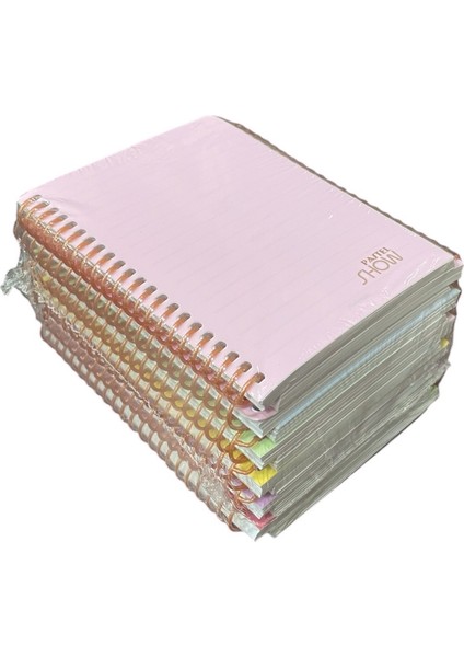 Keskin Pastel Show A6 ( 10.5 x 14,5 cm ) 80 Yaprak Pp Kapak Çizgili Not Defteri - 12'li Paket