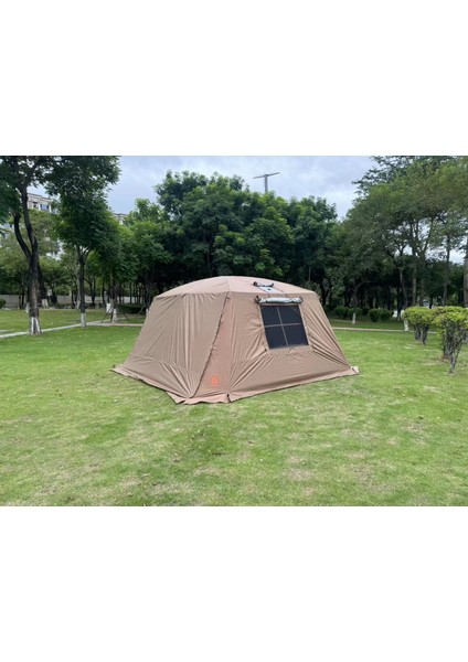 Çift Katmanlı Zirve Tasarımlı Dört Mevsim Çadırı, 16.3 Metrekare, Dış Ölçüler: 430*380*220 Cm.