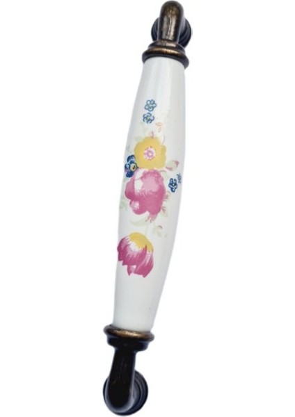 Beyaz Porselen Kulp Antik Ayak Çiçekli 96 mm - 5 Adet fırsatları