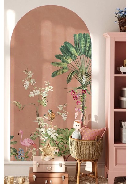 Egzotik Orman Boho Kemer Arch Modern Duvar Sticker