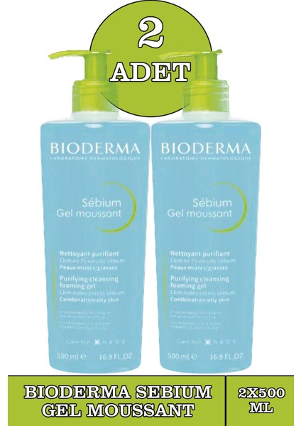 Sebium Foaming Gel 500 ml 2 Adet