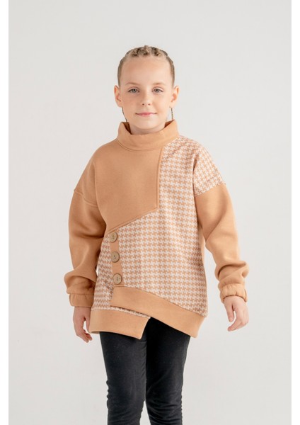 Kız Çocuk Önü Düğmeli Sweatshirt G4521