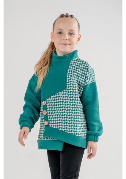 Kız Çocuk Önü Düğmeli Sweatshirt G4521