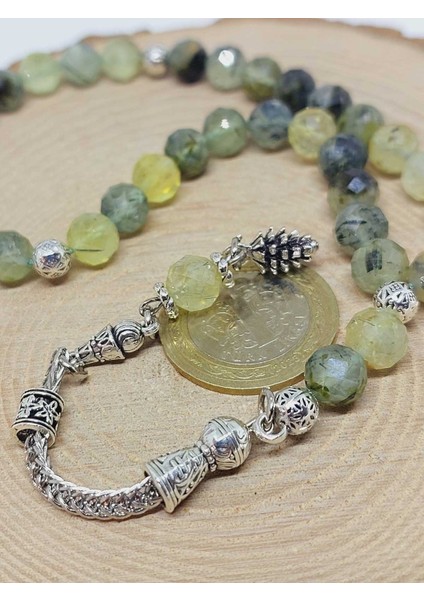 Prehnit (Prinayt) Taşı Üst Segment Faset Kesim 33LÜK Tesbih 8mm (36525) modelleri