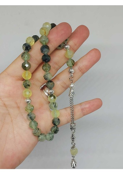 Prehnit (Prinayt) Taşı Üst Segment Faset Kesim 33LÜK Tesbih 8mm (36525) indirimleri