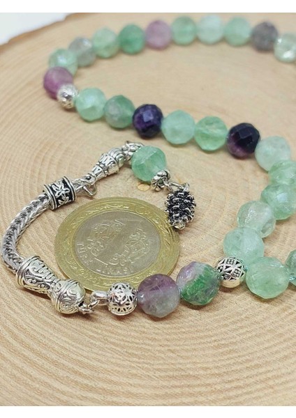 Florit Taşı Üst Segment Faset Kesim 33LÜK Tesbih 8mm (42570) modelleri