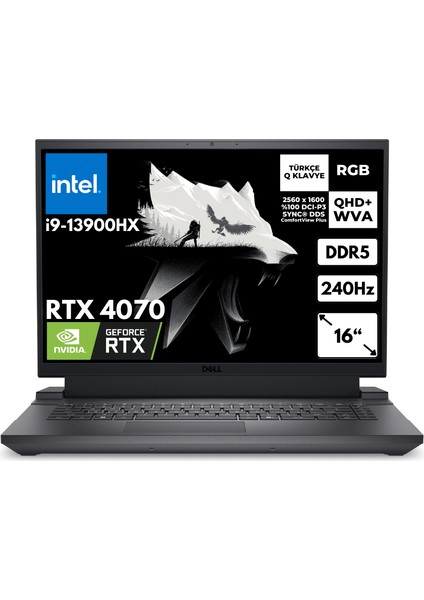 G16 7630 I9-13900HX 32-Gbddr5 1 Tbssd RTX4070 (8 Gb) Qhd+ 16" 240Hz Windows 11 Pro G76302401024UHMF18