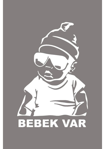Arabada Bebek Var Araba Sticker Oto Sticker 18X12 cm