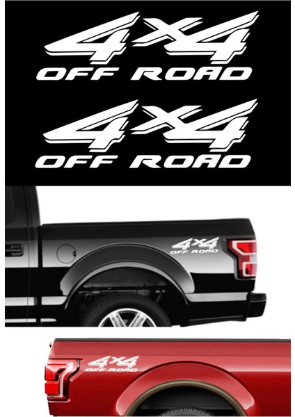 4x4 Off Road Sticker Oto Araba Sticker 40 x 13 cm (2 Adet)