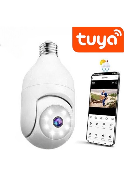 Tuya Smart Yazılımlı Duy Girişli Ampul Wifi Kamera