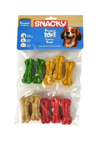 Munchy Renkli Press Köpek Çiğneme Kemiği 10 Adet 110 gr