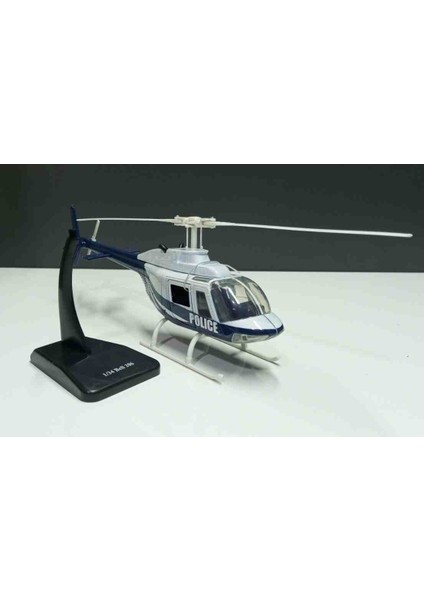 1:34 Ölçek Bell 206 Police Helikopter Metal