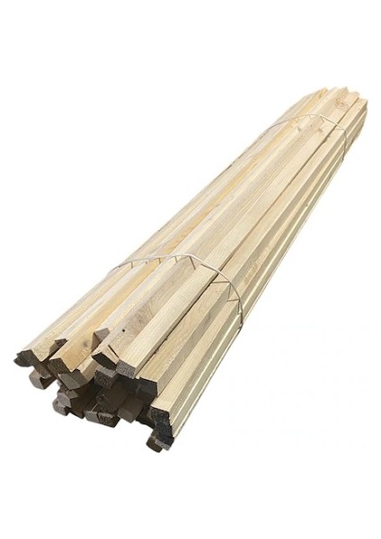 2X2X100 cm Ahşap Çıta Fidan - Fide Destek Çıtası - Çubuğu 100 Adet