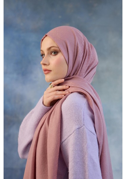 Logo Desen Pamuk Jakar Şal Pembe 8008-17 modelleri