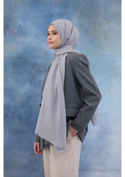 Kaz Ayağı Desen Pamuk Jakar Şal Gri 8011-09 fiyatları