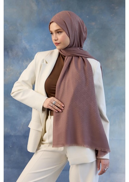 Logo Desen Pamuk Jakar Şal Gül Kurusu 8008-01 fiyatları