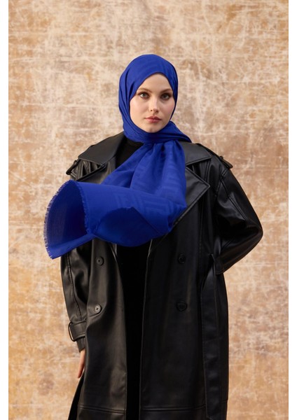 Fendi Desen Pamuk Jakar Şal Saks 8009-12 modelleri