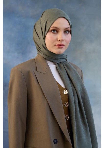 Logo Desen Pamuk Jakar Şal Yosun 8008-14